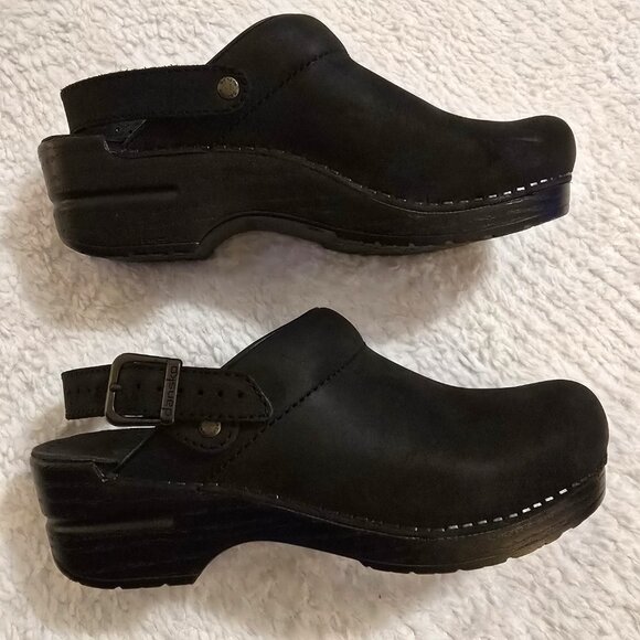Dansko Black Slingback Clogs Size 38 NEW With Box - Picture 11 of 15